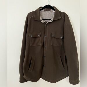 Tommy Bahama brown fleece jacket.  Size large